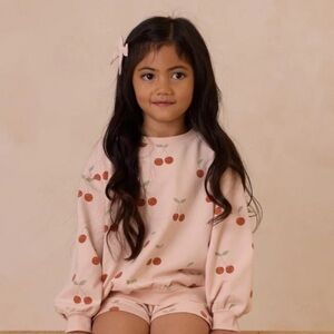 Rylee + Cru Cream Cherry Kids Sweatshirt